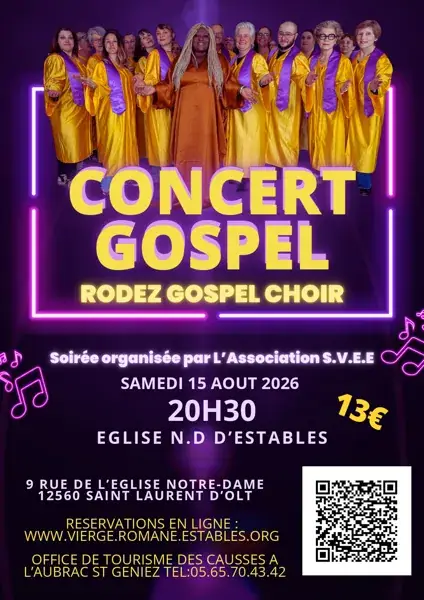 Concert de gospel en l'église d'Estables