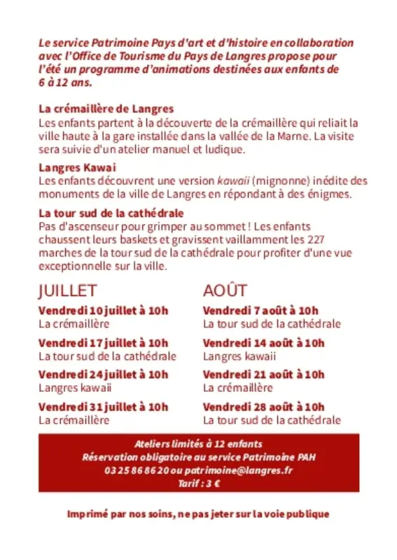 L'été des 6-12 ans 2026