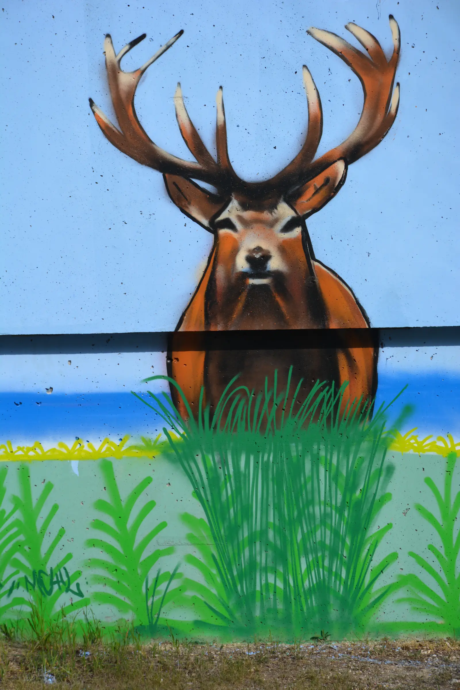 Fresque de Cédric Arfa sur le Canal d'Orléans (D2060)