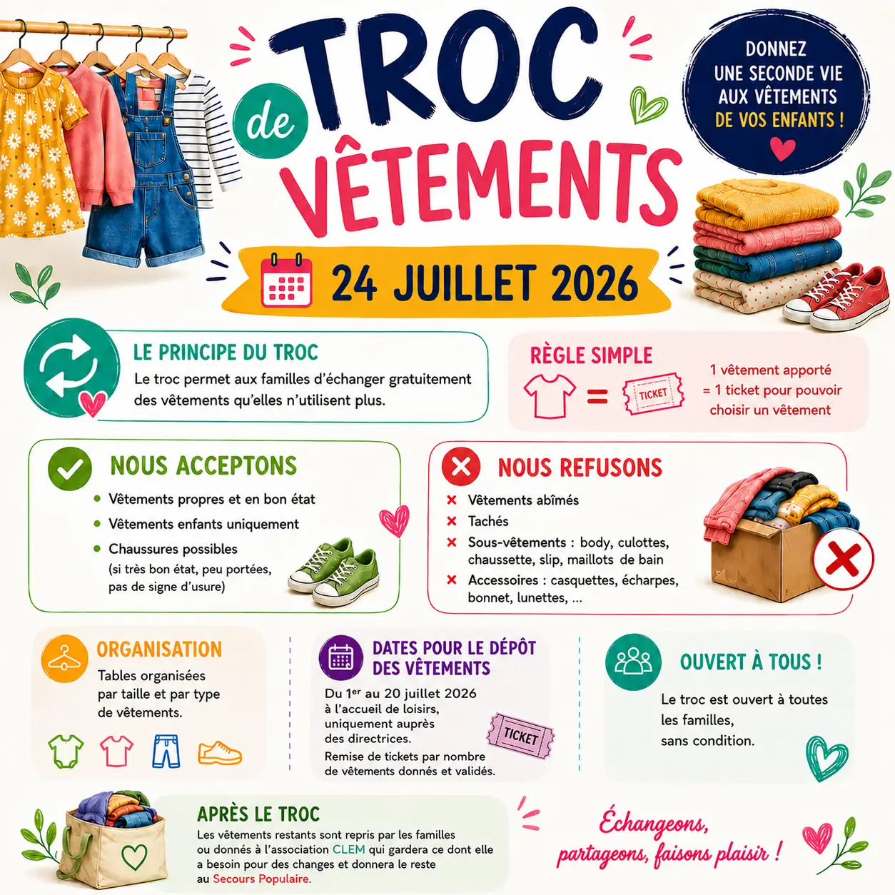 Fête au jardin et Troc de vêtement - CLEM