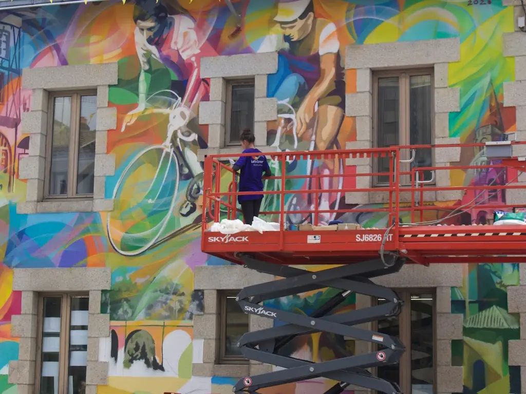 Fresque Poulidor et Saint-Léonard de Noblat