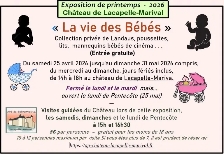 Exposition de Printemps au Château de Lacapelle-Marival : la vie des bébés