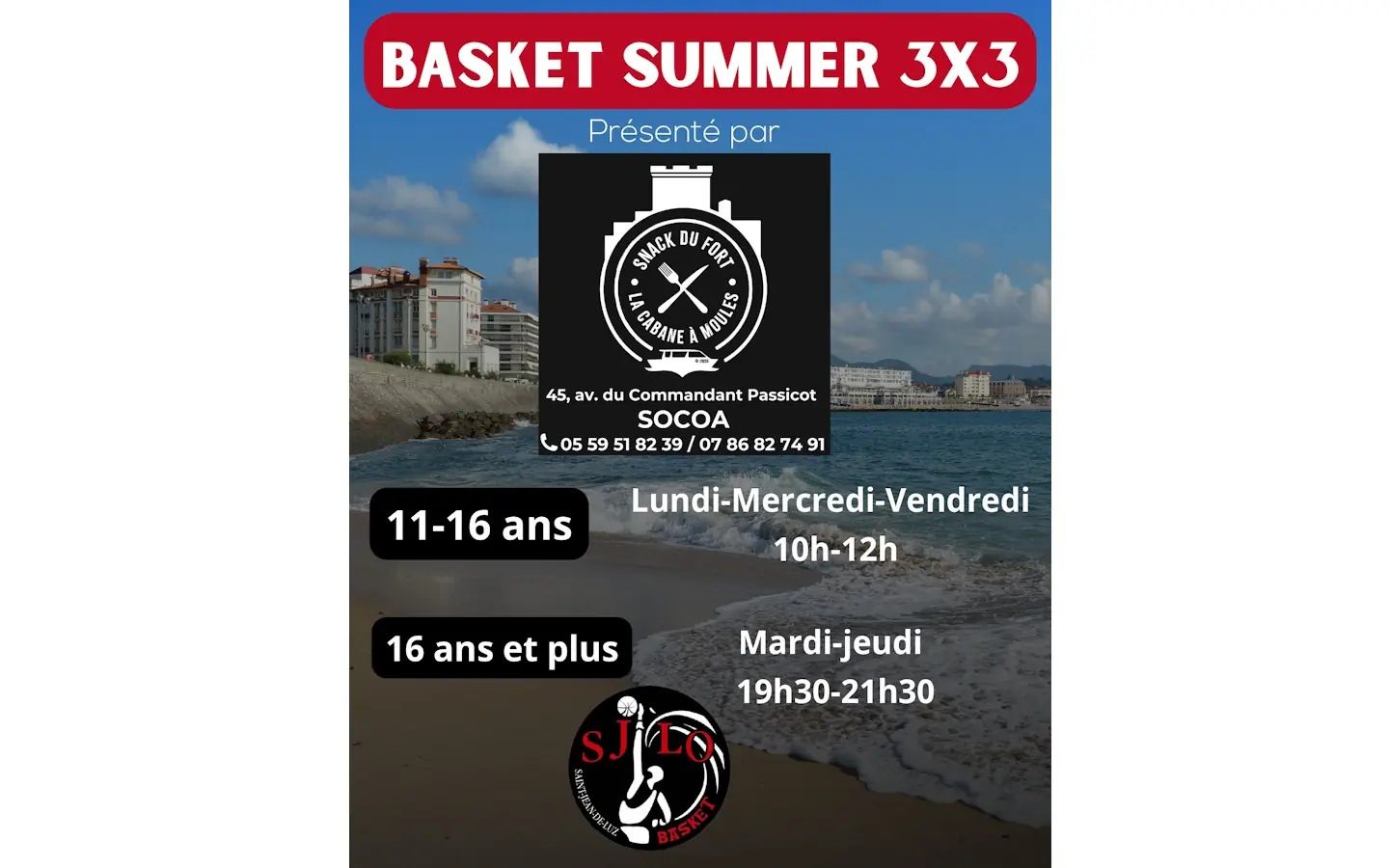 Basket : Saint-Jean-de-Luz Olympique Basket 3x3 Summer