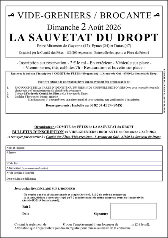 Vide-greniers/Brocante