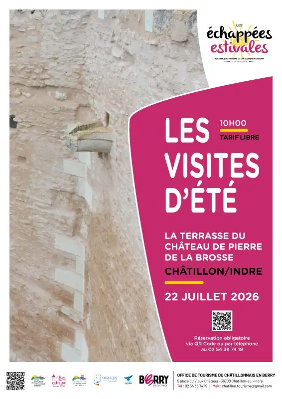 Visite guidée de la terrasse du château de Pierre de la Broce