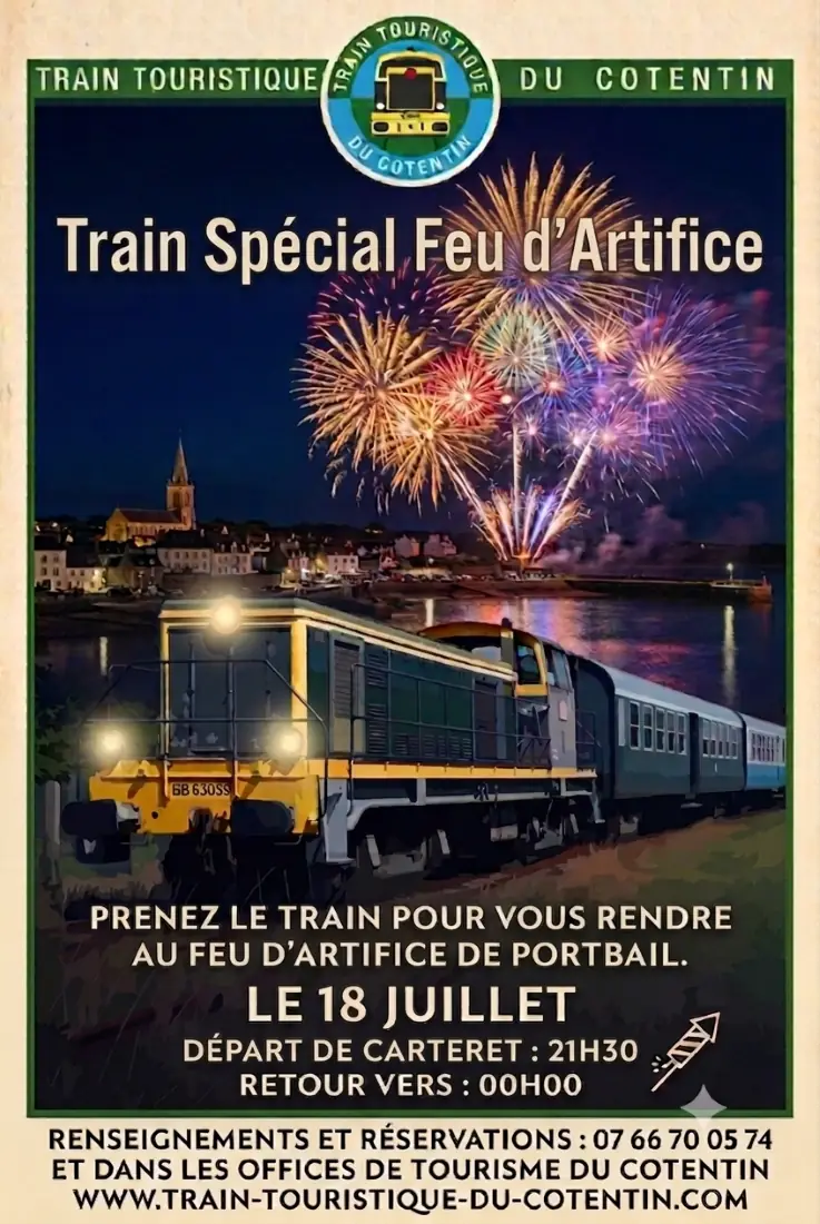 Train touristique du Cotentin : Spécial feux d'artifice !