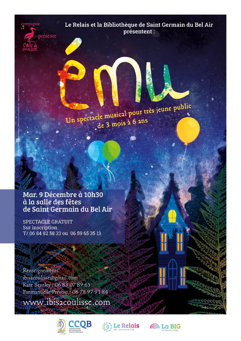 Spectacle musical "Ému" par la Cie l'Ibis à coulisse