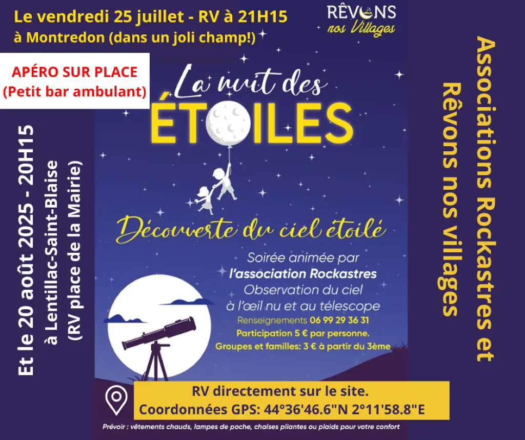 Astronomie pour tous à Lentillac-Sainte-Blaise