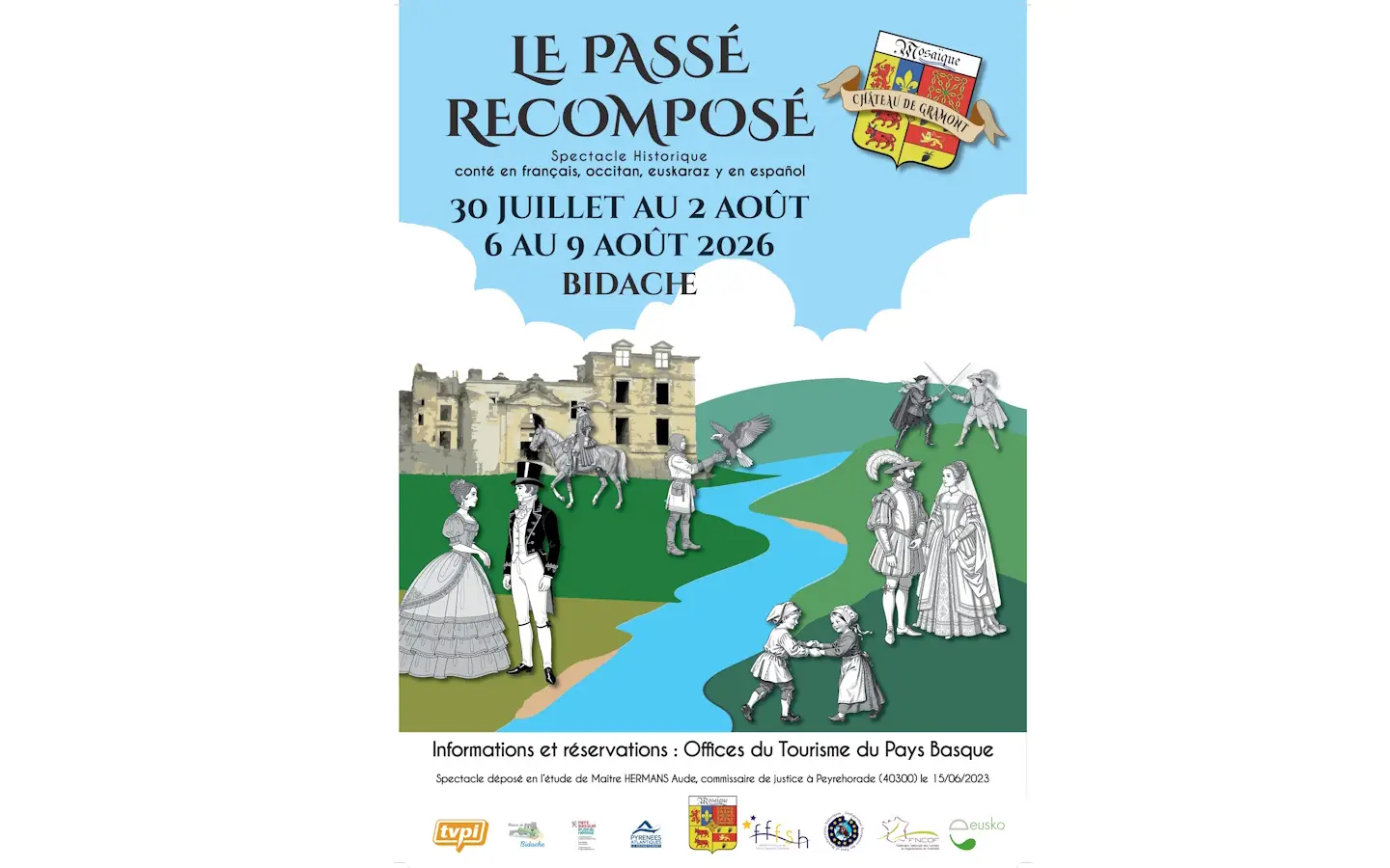 Spectacle historique "Bidache le passé recomposé"