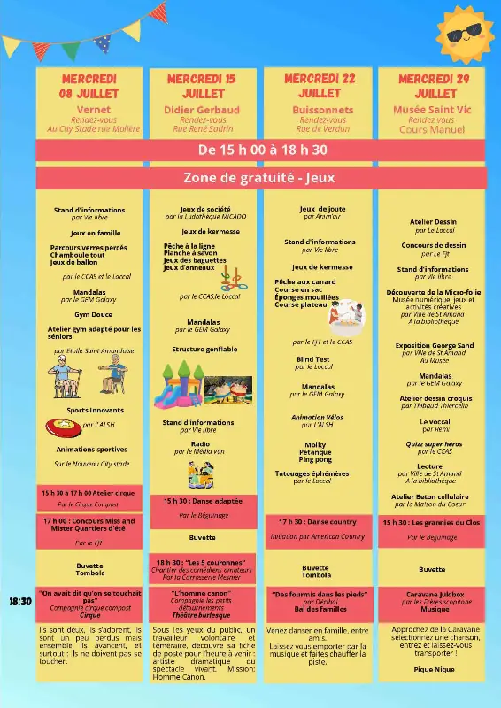 Jeux de société et de kermesse - Quartier d'été - mercredi 22 juillet
