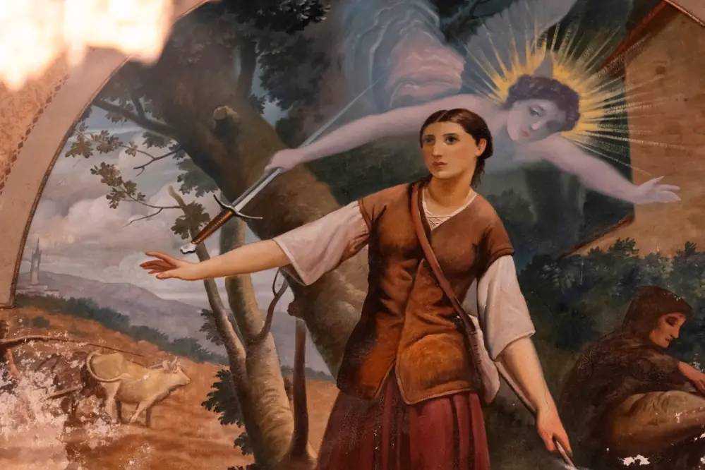 Eglise Notre Dame et peintures de Giovanni Masutti à Baleyssagues