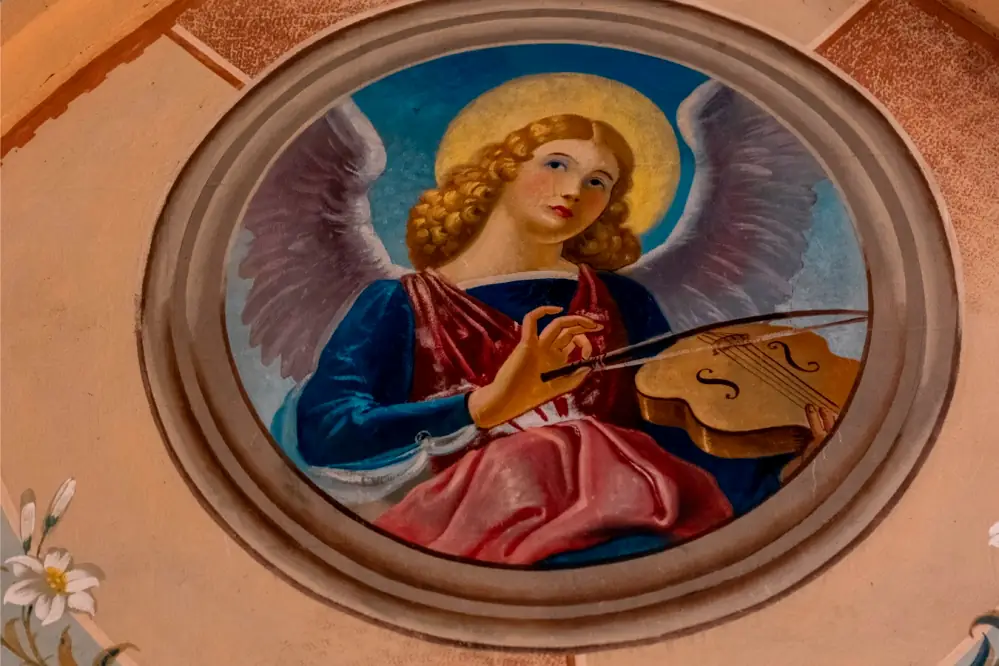 Eglise Notre Dame et peintures de Giovanni Masutti à Baleyssagues