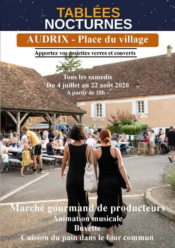 Marché gourmand nocturne à Audrix
