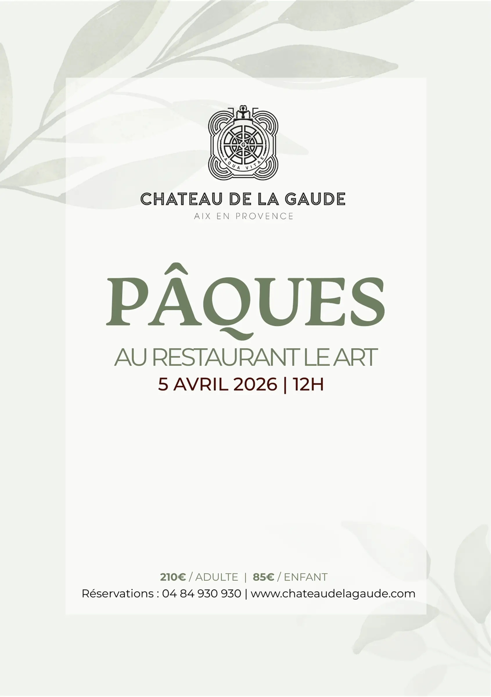Déjeuner de Pâques au restaurant Le Art
