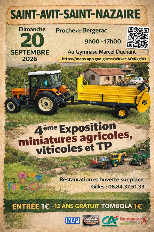 Exposition de miniatures agricoles et travaux publics