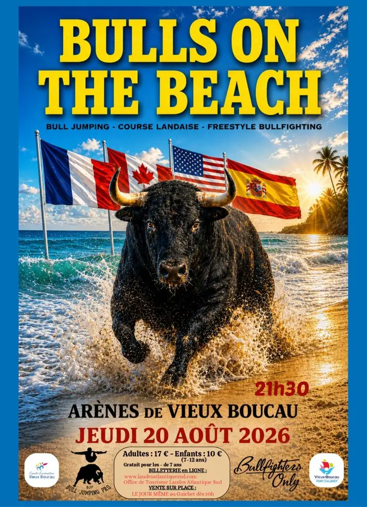 Semaine Landaise / Course landaise / Bulls on the beach