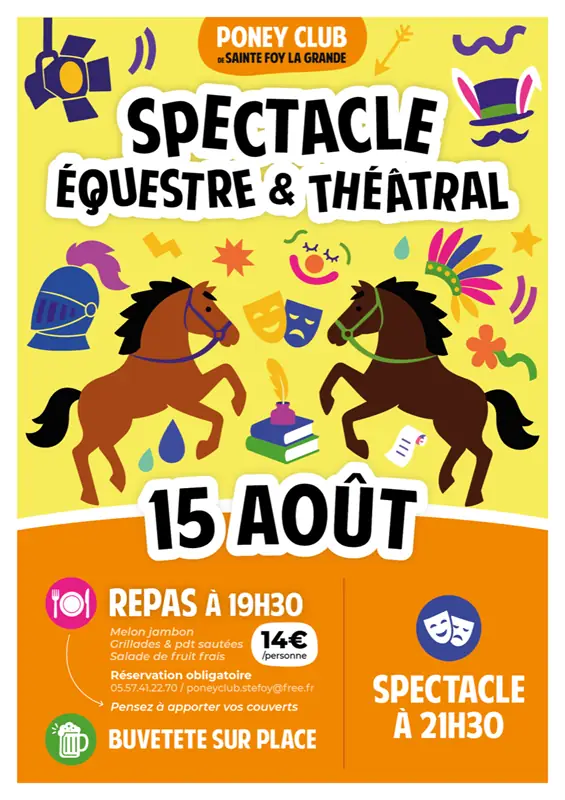 Spectacle équestre et théâtral du Poney Club de Saint-Foy-La-Grande