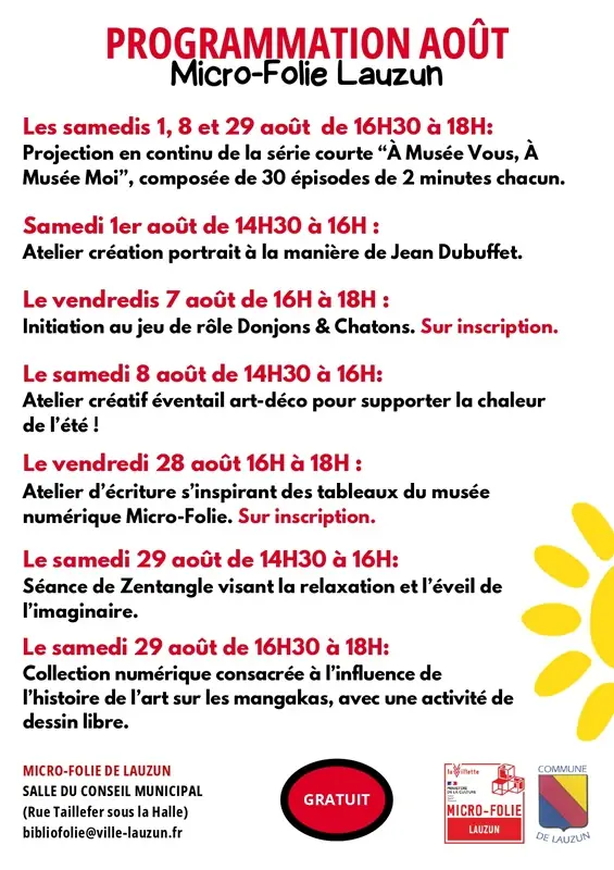 Micro-Folie : Atelier création portrait