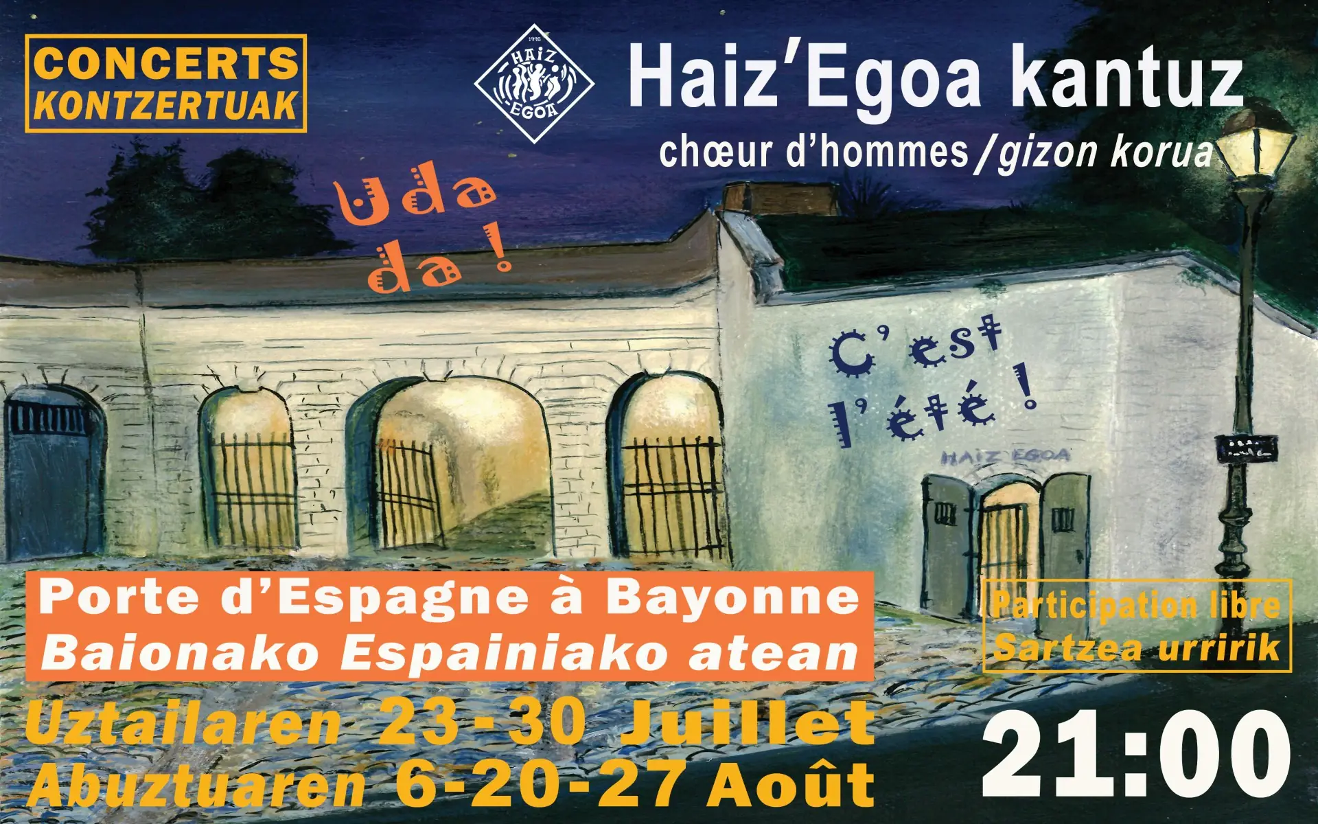 Concert choeur d'hommes Haiz Egoa