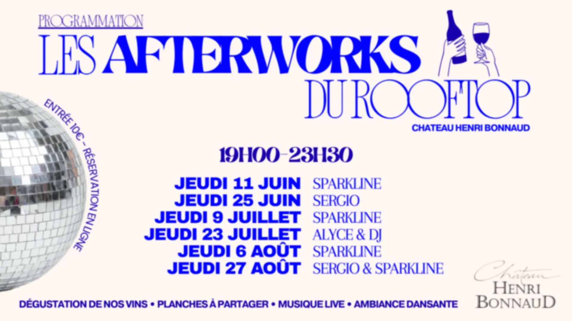 Afterwork du Rooftop au Château Henri Bonnaud