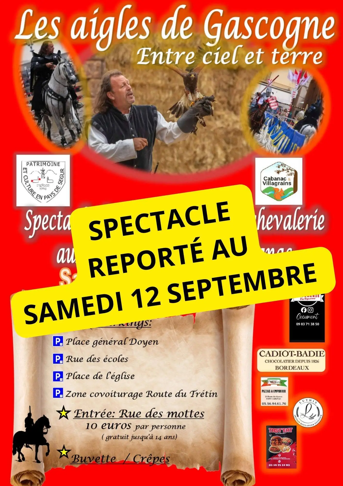 Spectacle Médiéval - REPORTÉ AU 12 SEPTEMBRE