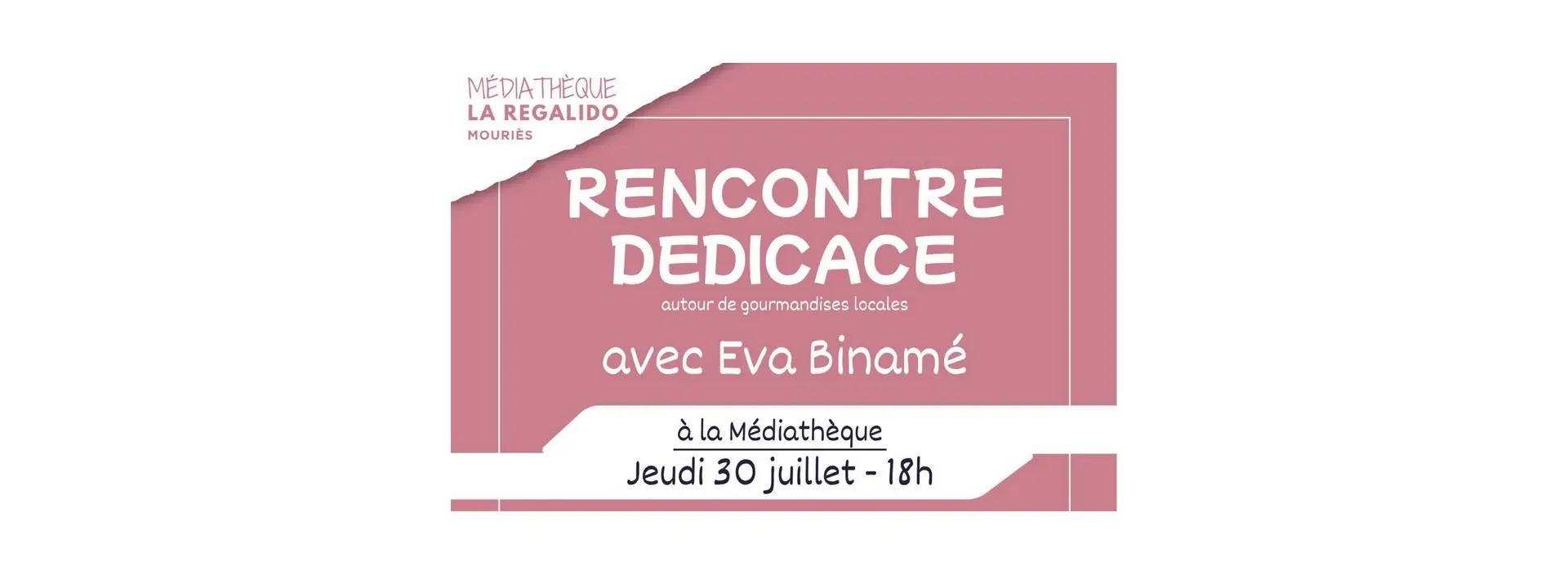 Rencontre dédicace avec Eva Binamé