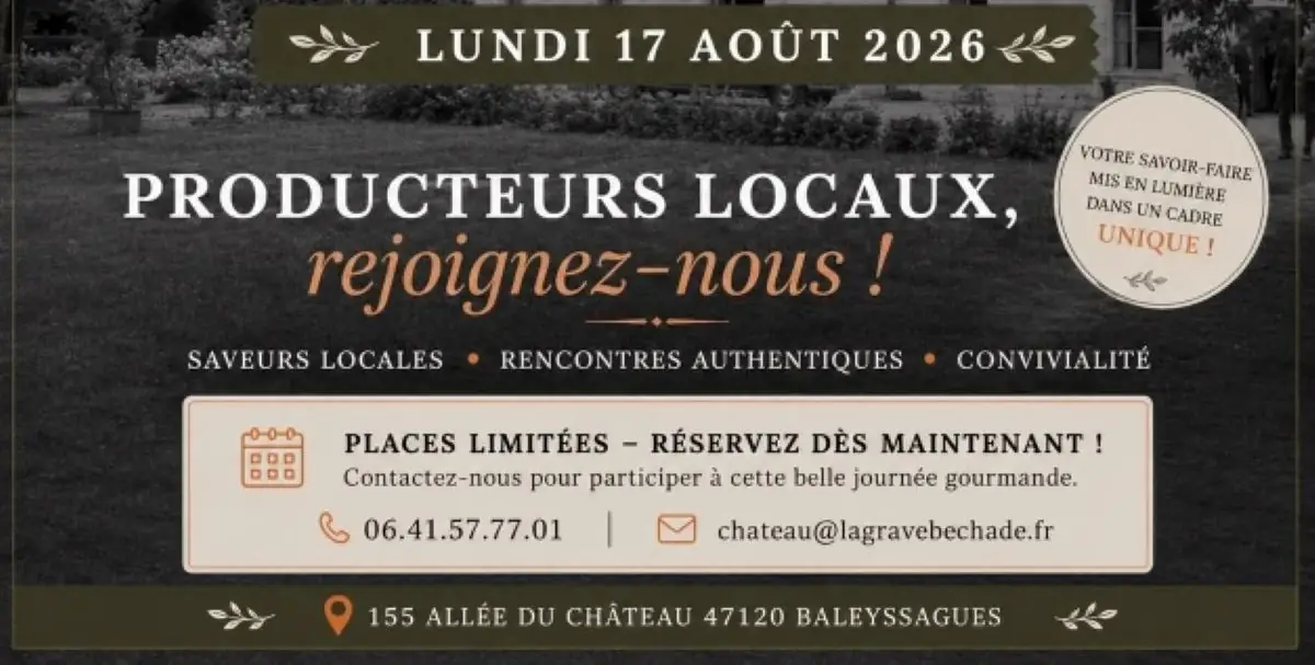 Marché Gourmand au château la Grave Béchade