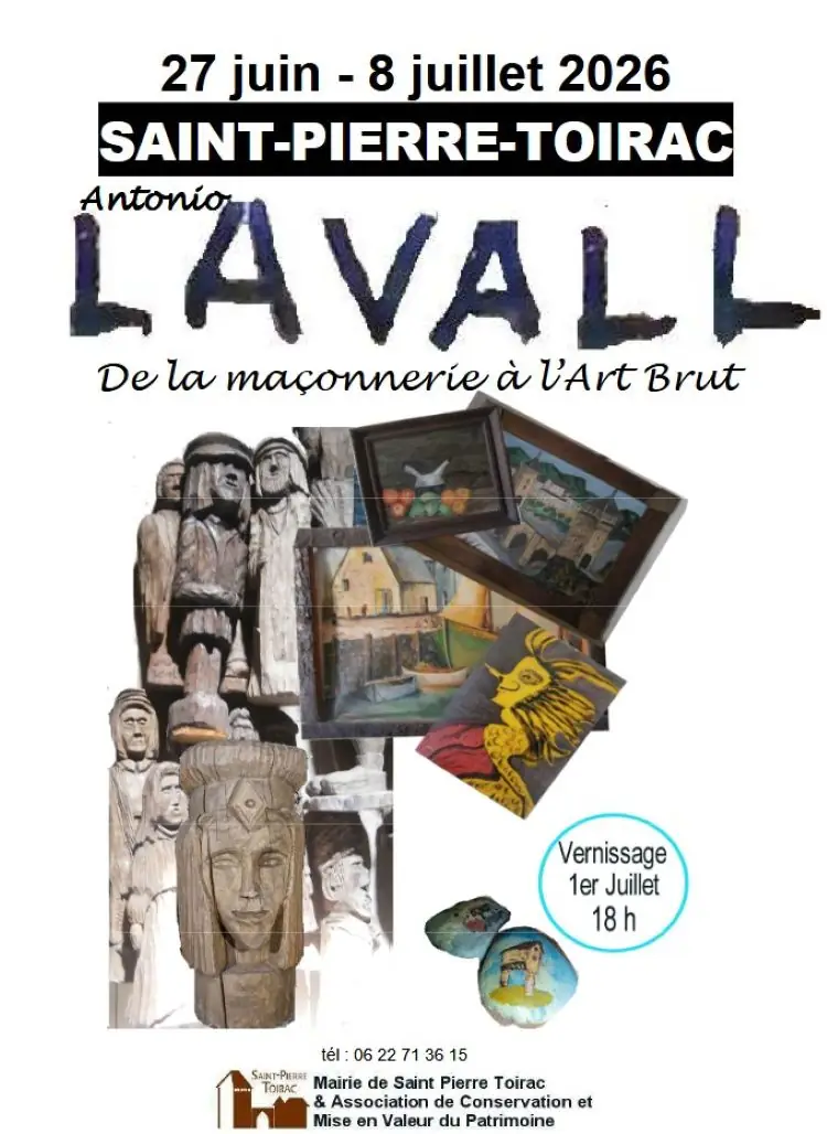 Exposition Antonio Lavall, de la maçonnerie à l'Art Brut à Saint-Pierre-Toirac