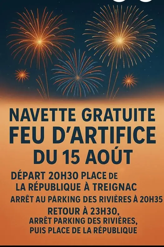 Feu d'artifice et concert au Lac des Bariousses