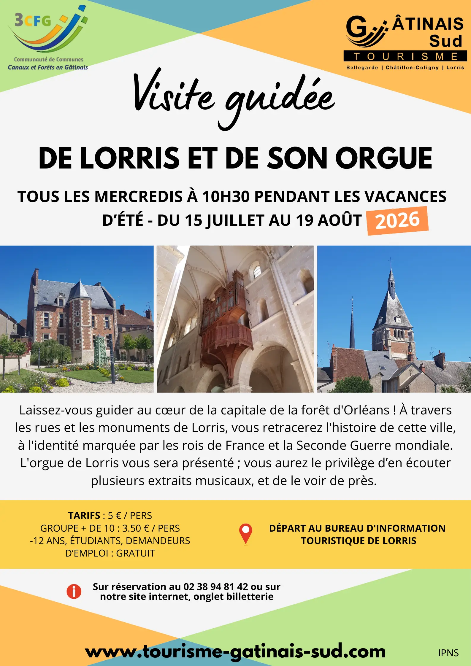 Visite guidée de Lorris et son orgue