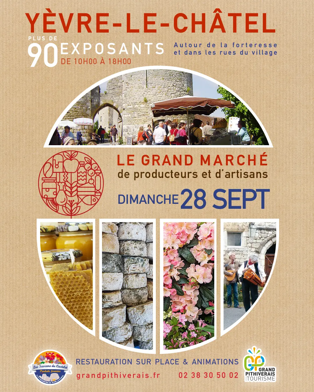 Le Grand Marché de Producteurs et d'Artisans de Yèvre-le-Châtel