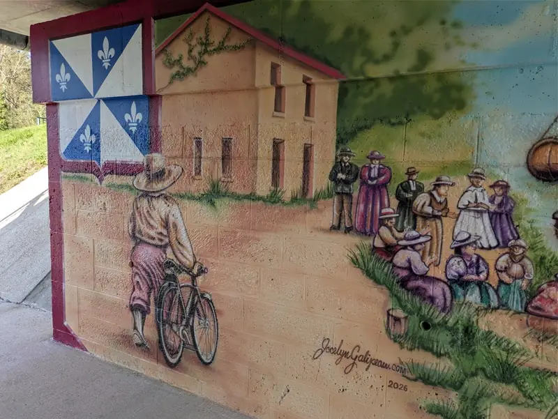 Fresque de Jocelyn Galipeau sur le Canal d'Orléans