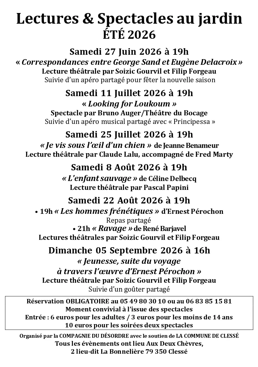 Lectures et spectacles au jardin - Lecture théâtrale