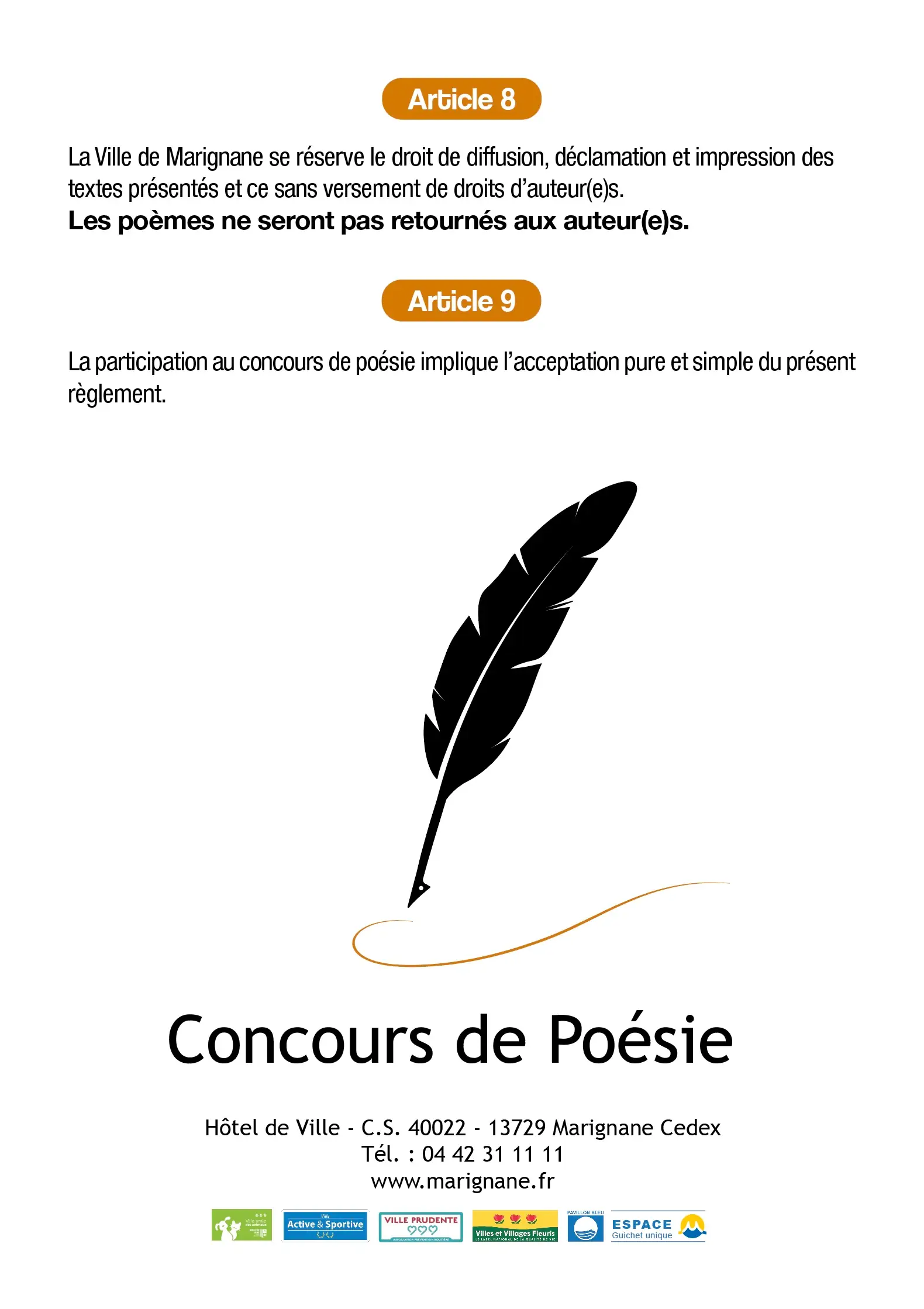 Concours de poésie