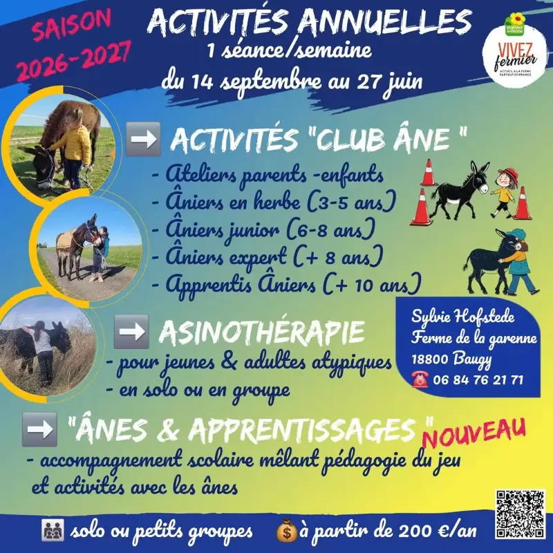 Activités estivales à la ferme 2026