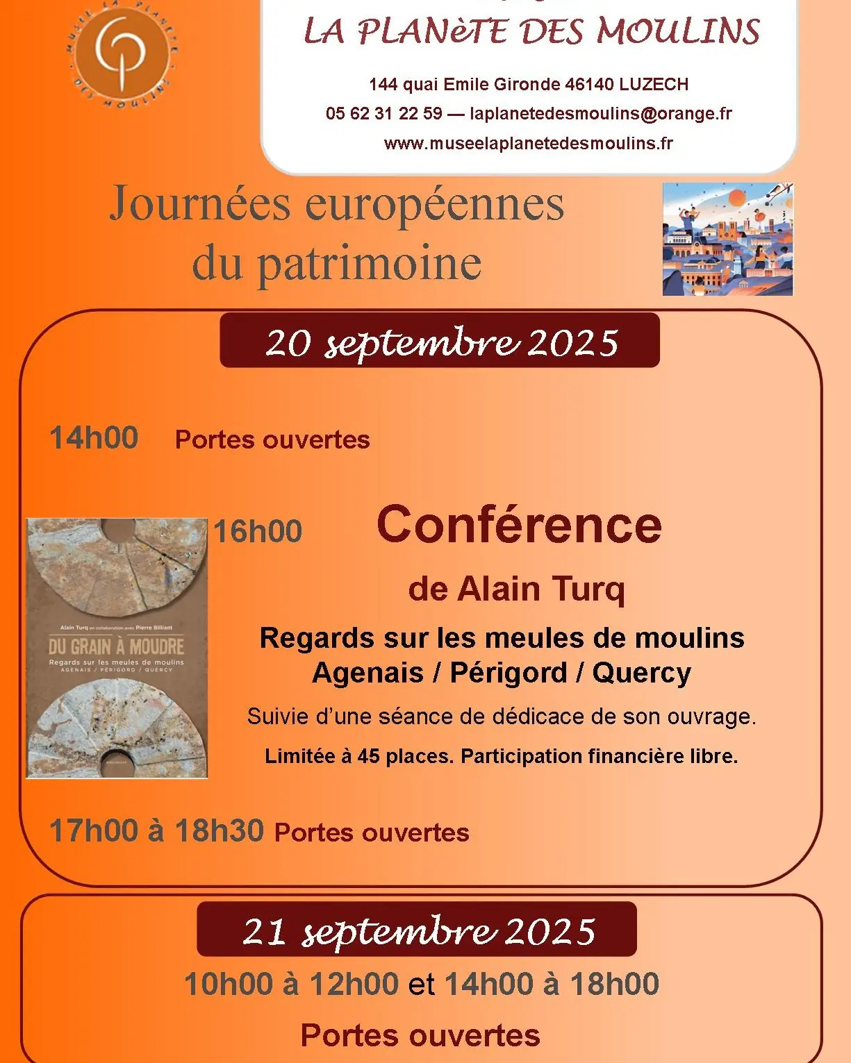 Visite du musée et conférence « Regard sur les meules de moulins »