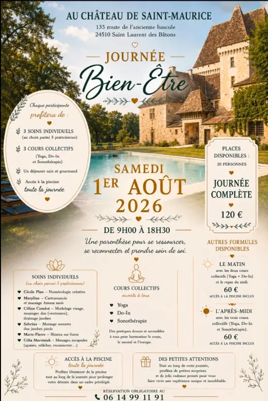 Journée bien être au château de Saint Maurice