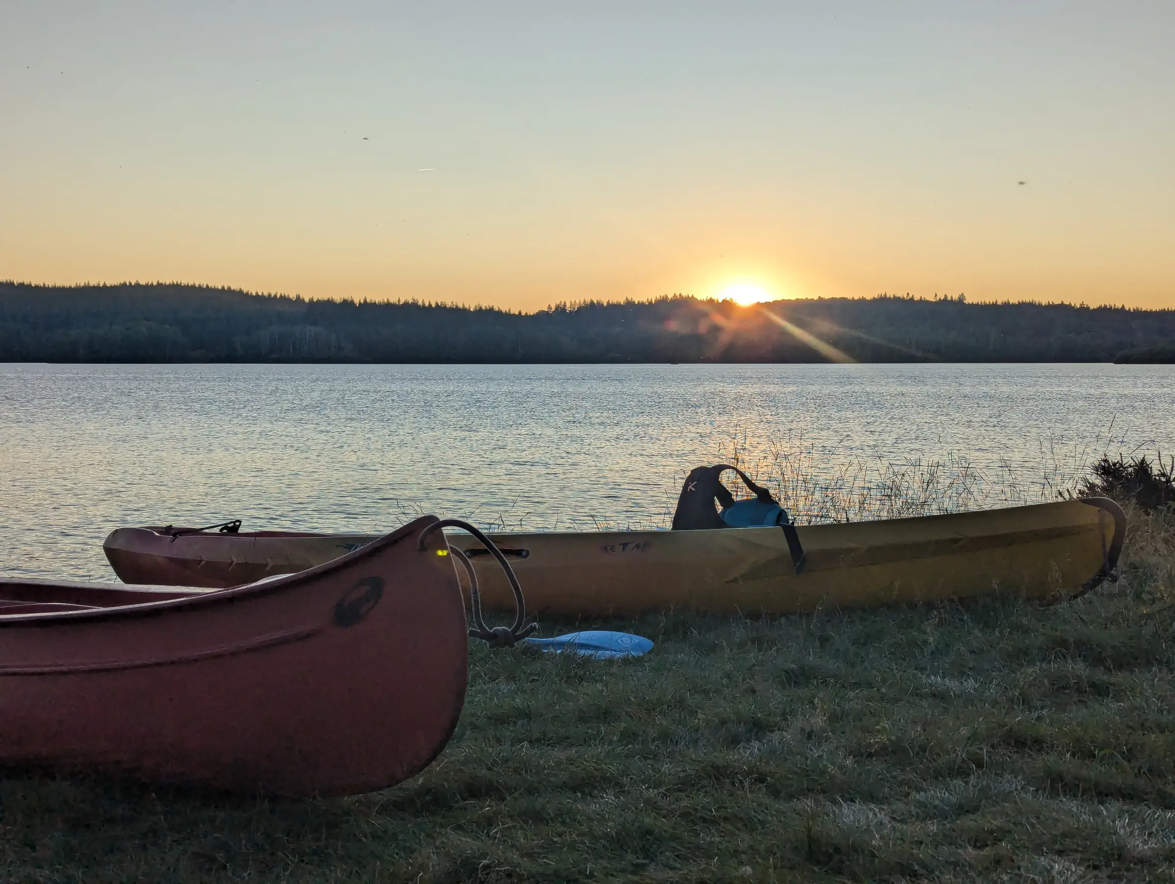 Canoë coucher de soleil Broussas