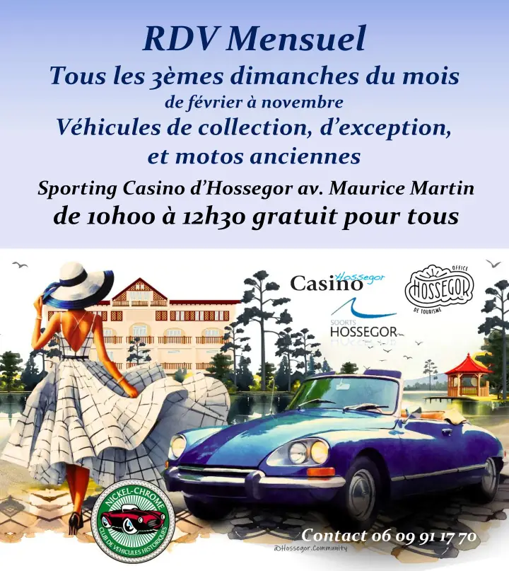 Rassemblement mensuel de véhicules de collection et d'exception