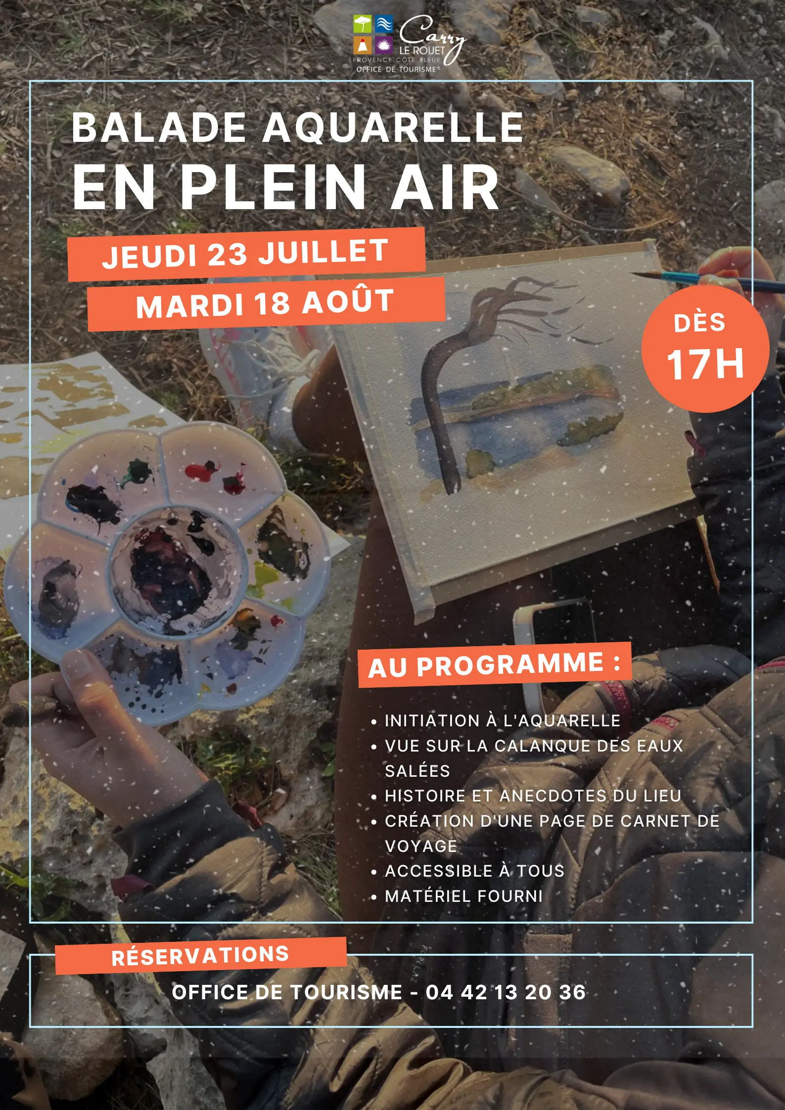 Carnet de voyages et aquarelle en plein air août