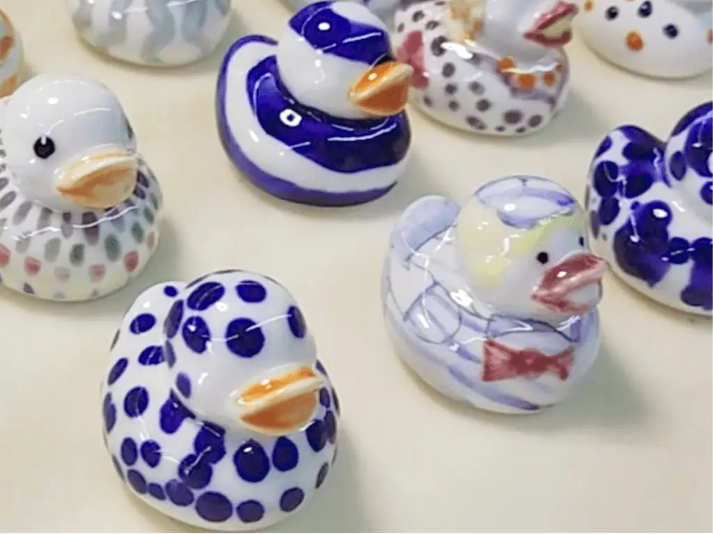 Atelier canard en porcelaine