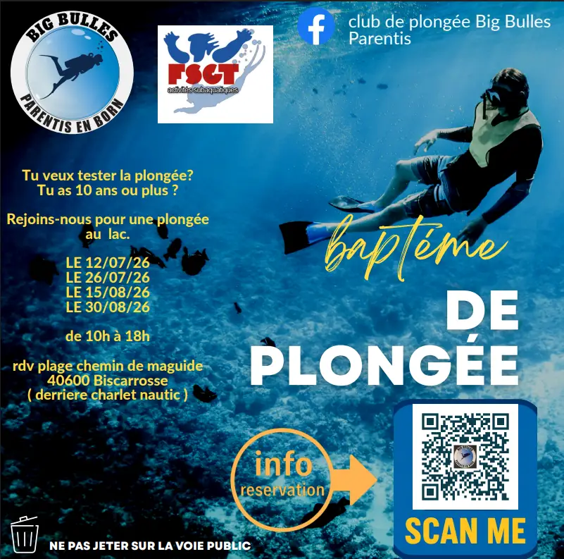 Baptème de plongée