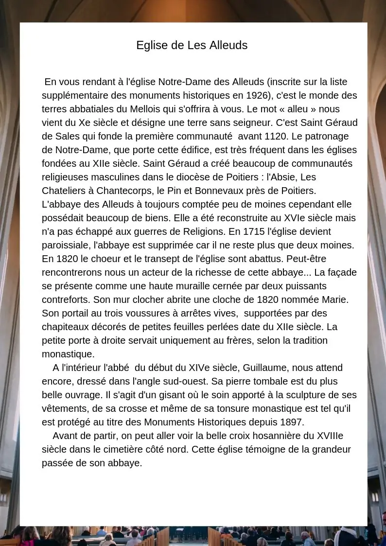 Eglise des Alleuds