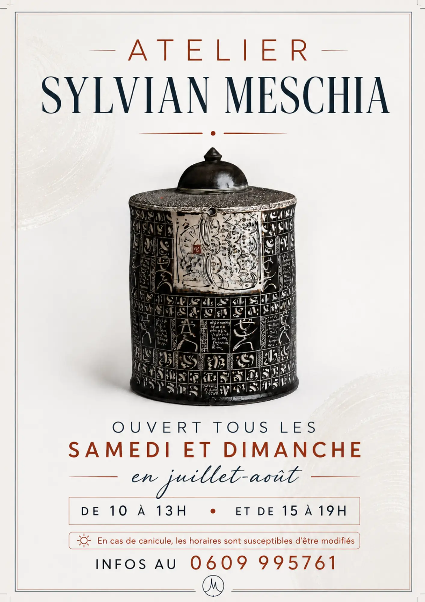 OUVERTURE DE L'ATELIER DE SYLVIAN MESCHIA