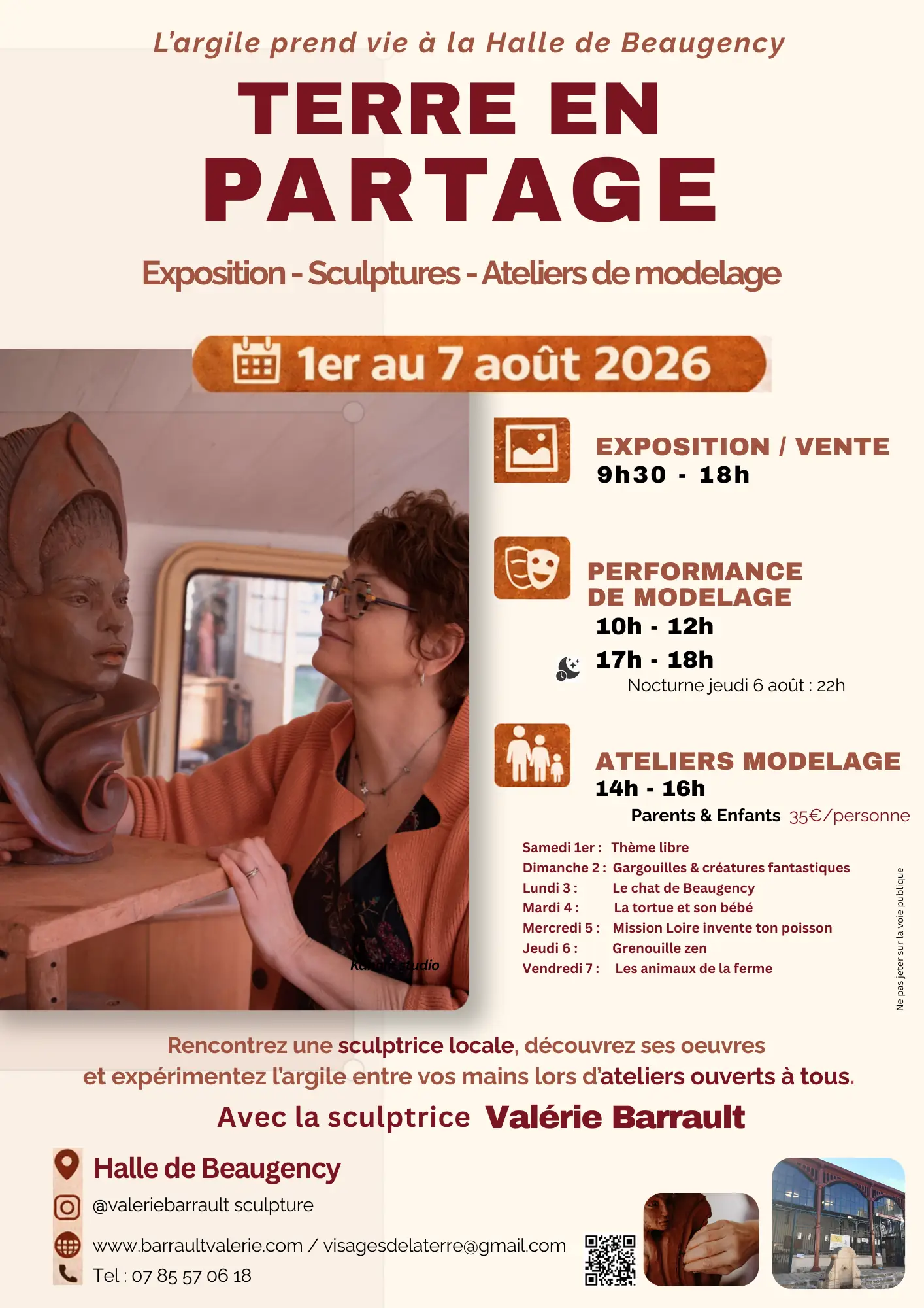 TERRE EN PARTAGE - Exposition, démonstration en live et ateliers de modelage d'argile
