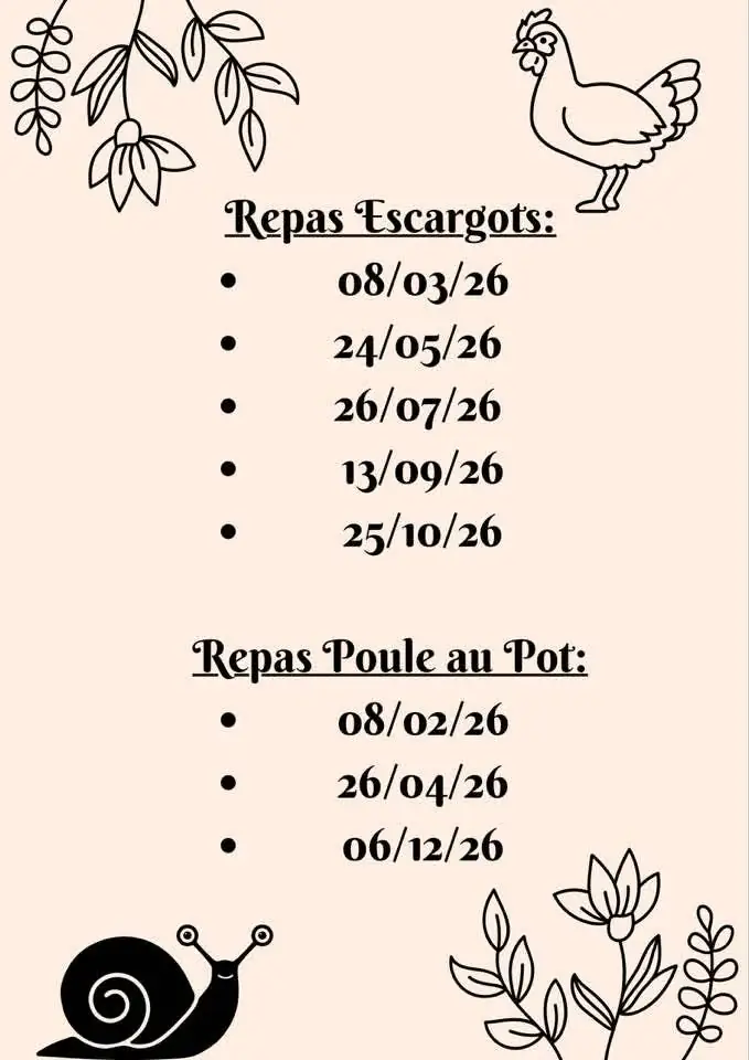 Repas escargots