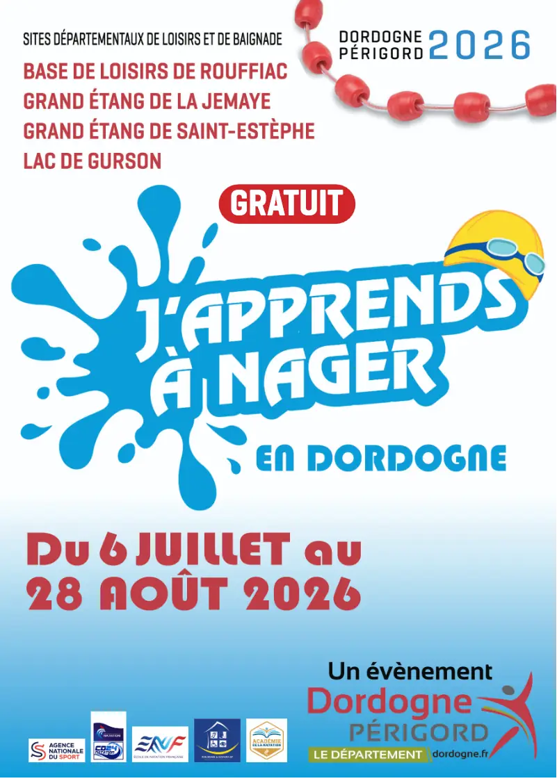 J'apprend à Nager en Dordogne