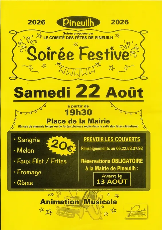 Soirée festive par le Comité des fêtes de Pineuilh