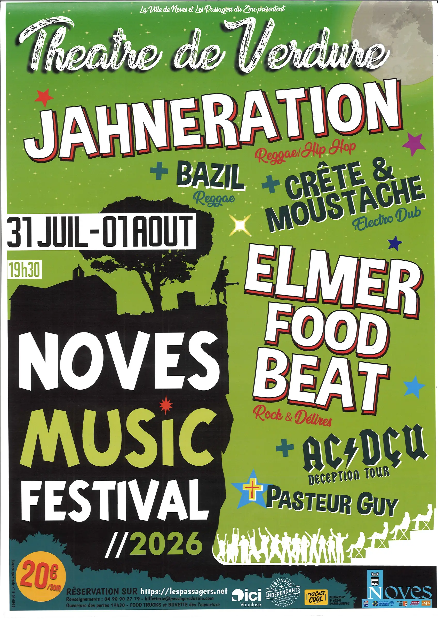 Noves Music Festival 2026 : JAHNERATION + CRÊTE & MOUSTACHE + BAZIL + PASTEUR GUY