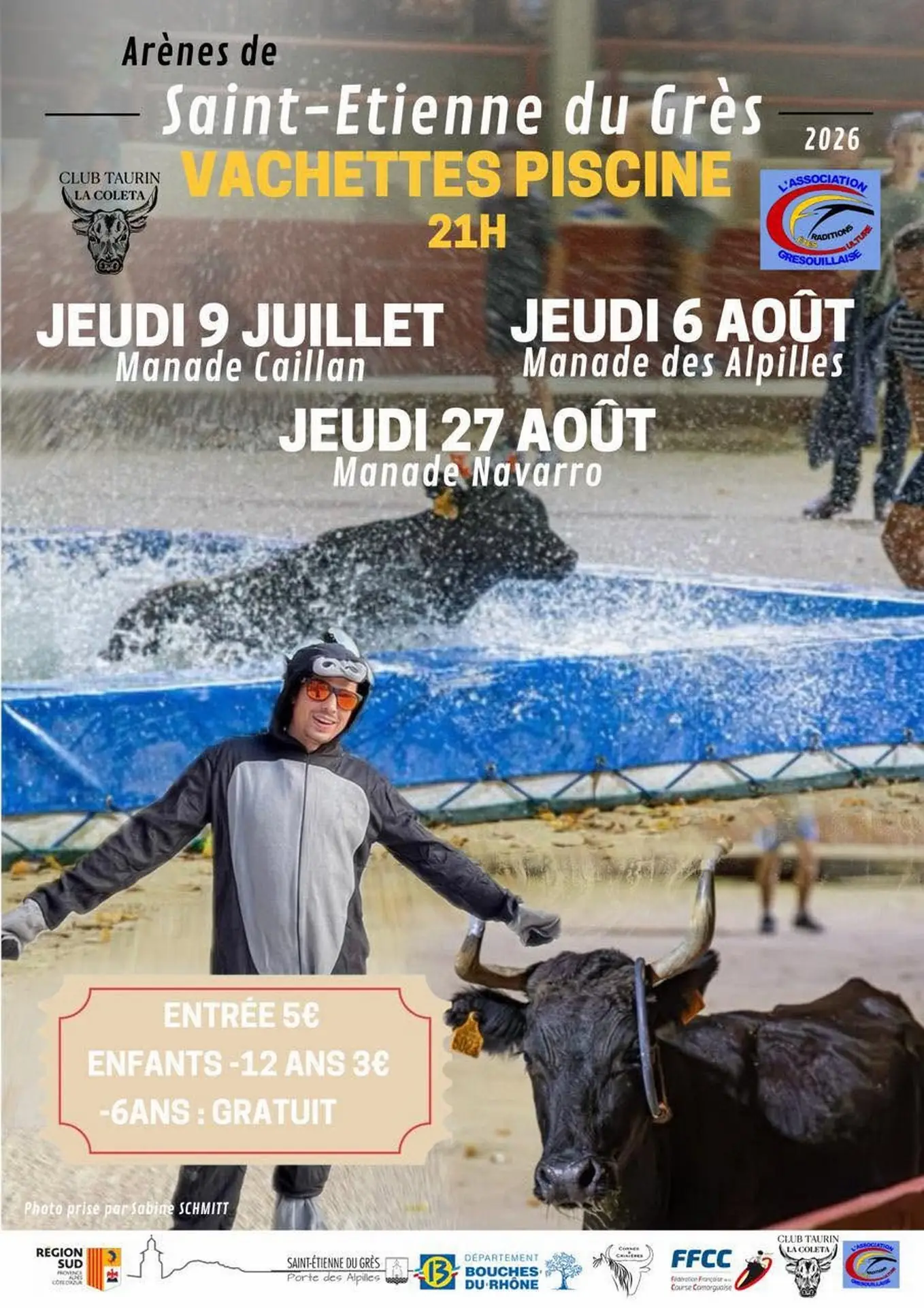 Courses Camarguaise dans les arènes de St Etienne du Grès 2026